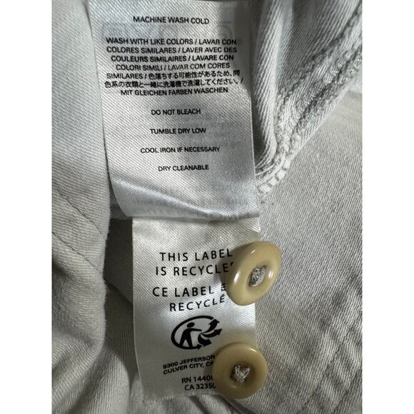 Outerknown Organic Cotton Utility Shorts White Size 28 - Picture 6 of 6